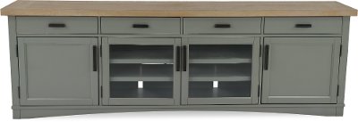 Rustic Dove Gray 92 inch TV Stand - Americana