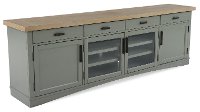 Rustic Dove Gray 92 inch TV Stand - Americana-2