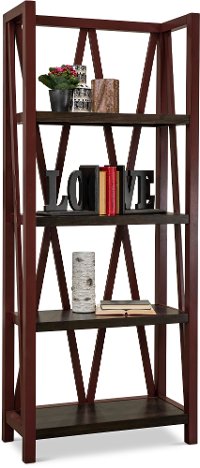 Cranberry Red Bookcase