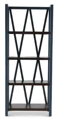 Amy Denim Blue Bookcase