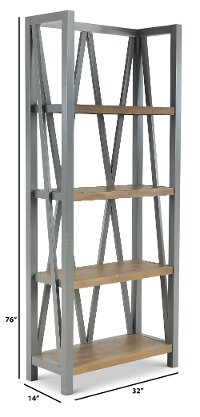 Dove Gray Bookcase-3