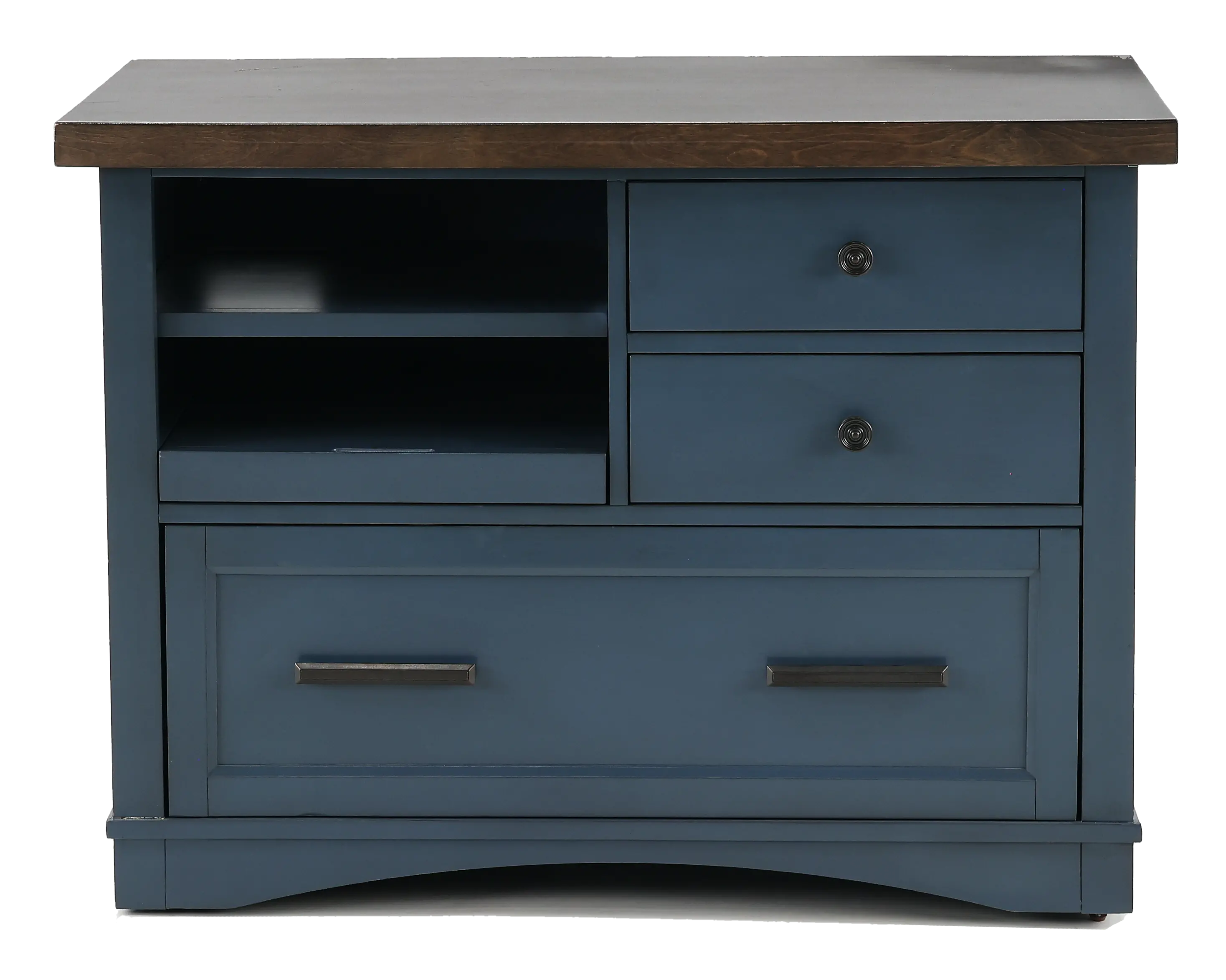 Amy Denim Blue File Cabinet-1