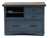 Amy Denim Blue File Cabinet