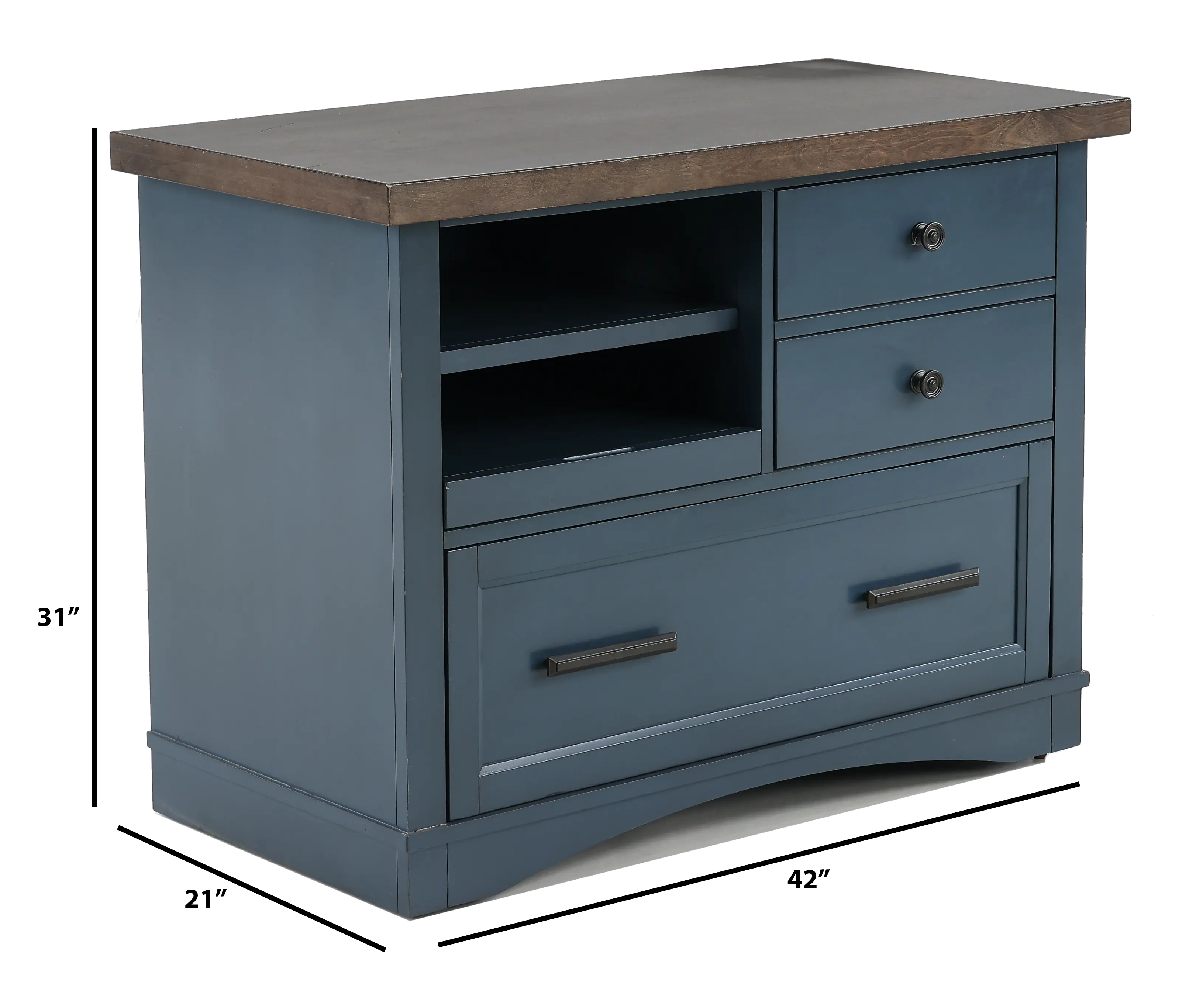 Amy Denim Blue File Cabinet-4