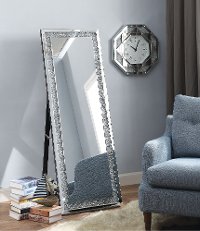 Contemporary Diamond Floor Mirror - Kaitlyn