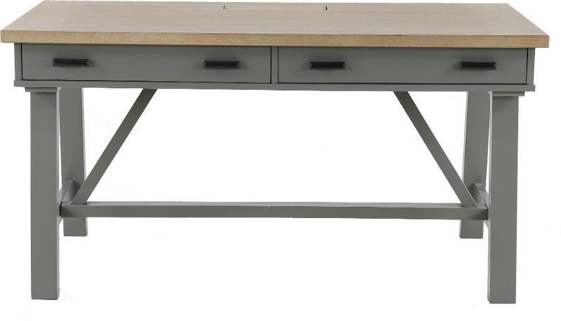 Dove Gray Country Writing Desk Americana Rc Willey Furniture Store