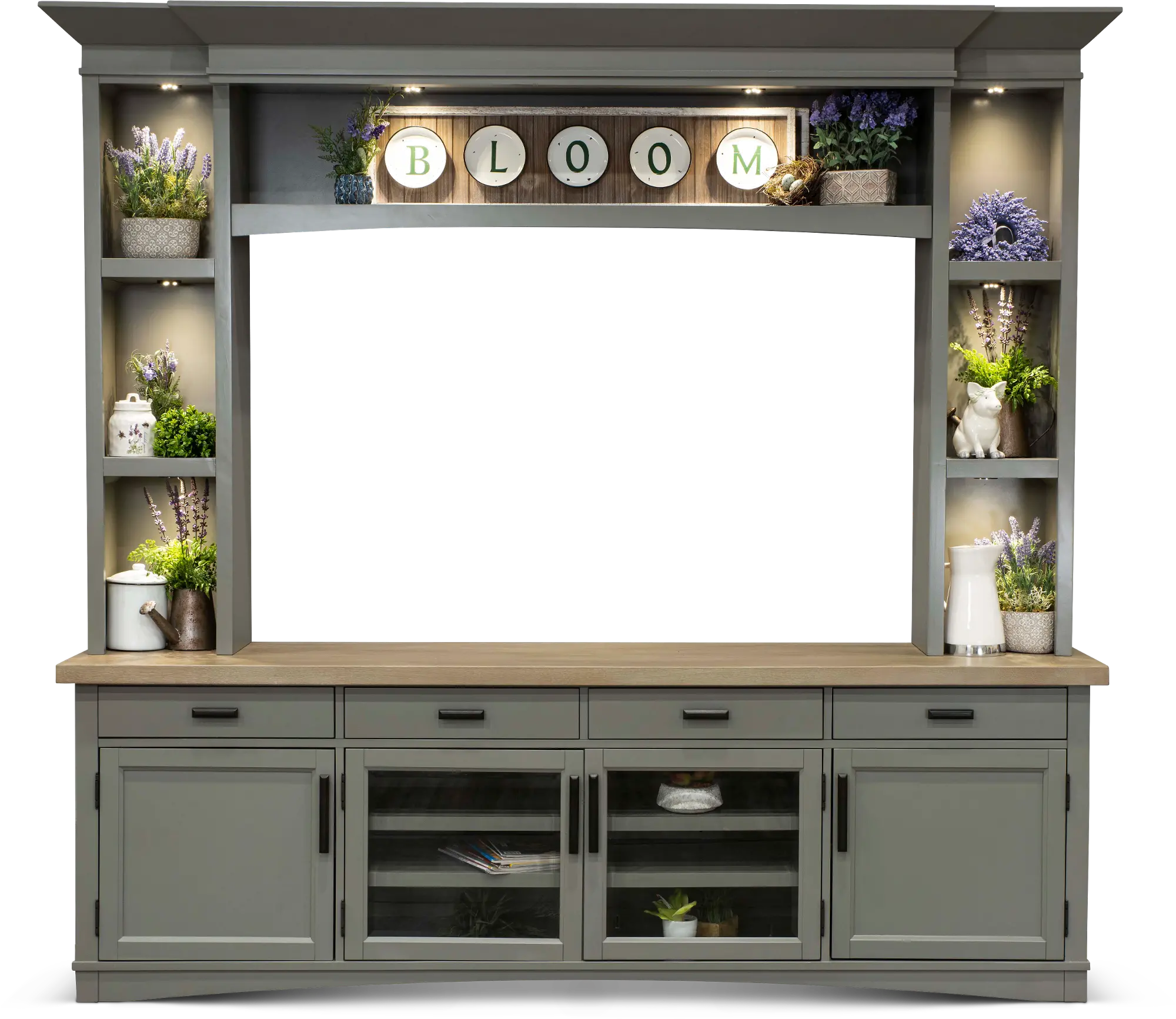 Amy Dove Gray 92 Entertainment Center-1