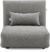 Slate Gray Folding Theater Lounger Chair and Fold Out Bed - Sutton