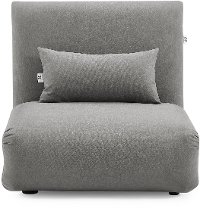 Slate Gray Folding Theater Lounger Chair and Fold Out Bed - Sutton-1