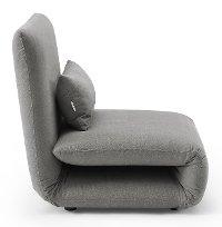 Slate Gray Folding Theater Lounger Chair and Fold Out Bed - Sutton-3