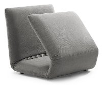 Slate Gray Folding Theater Lounger Chair and Fold Out Bed - Sutton-5