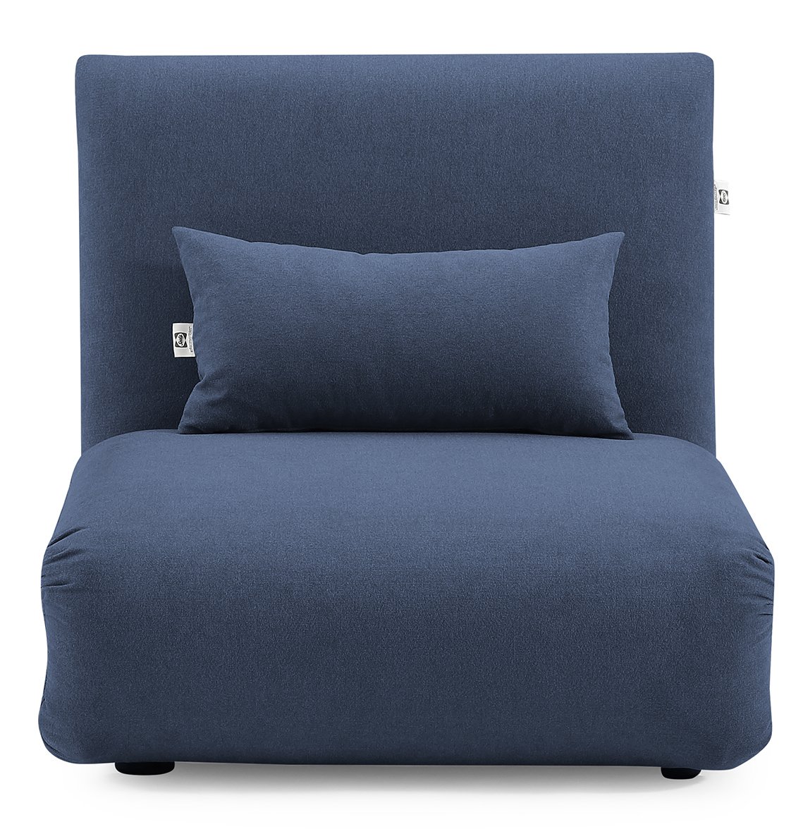 Navy Blue Folding Theater Lounger Chair and Fold Out Bed - Sutton-1