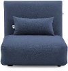 Navy Blue Folding Theater Lounger Chair and Fold Out Bed - Sutton