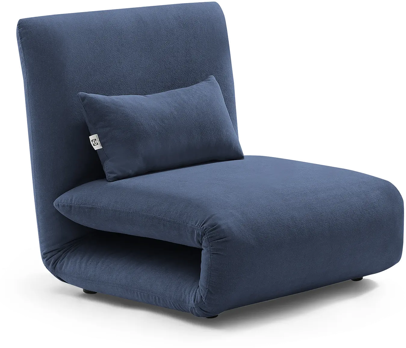 Navy Blue Folding Theater Lounger Chair and Fold Out Bed - Sutton-2