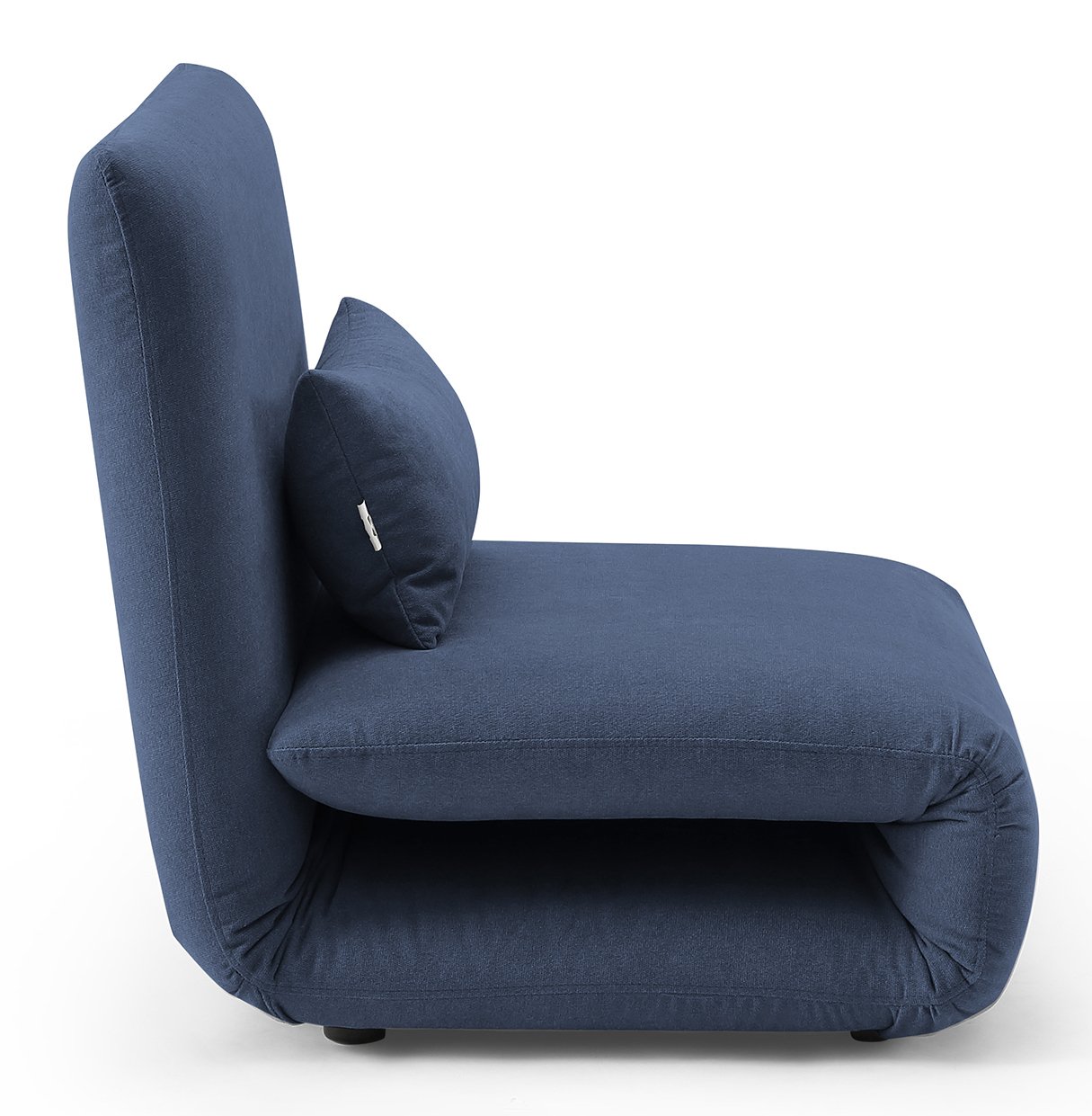 Navy Blue Folding Theater Lounger Chair and Fold Out Bed - Sutton-3