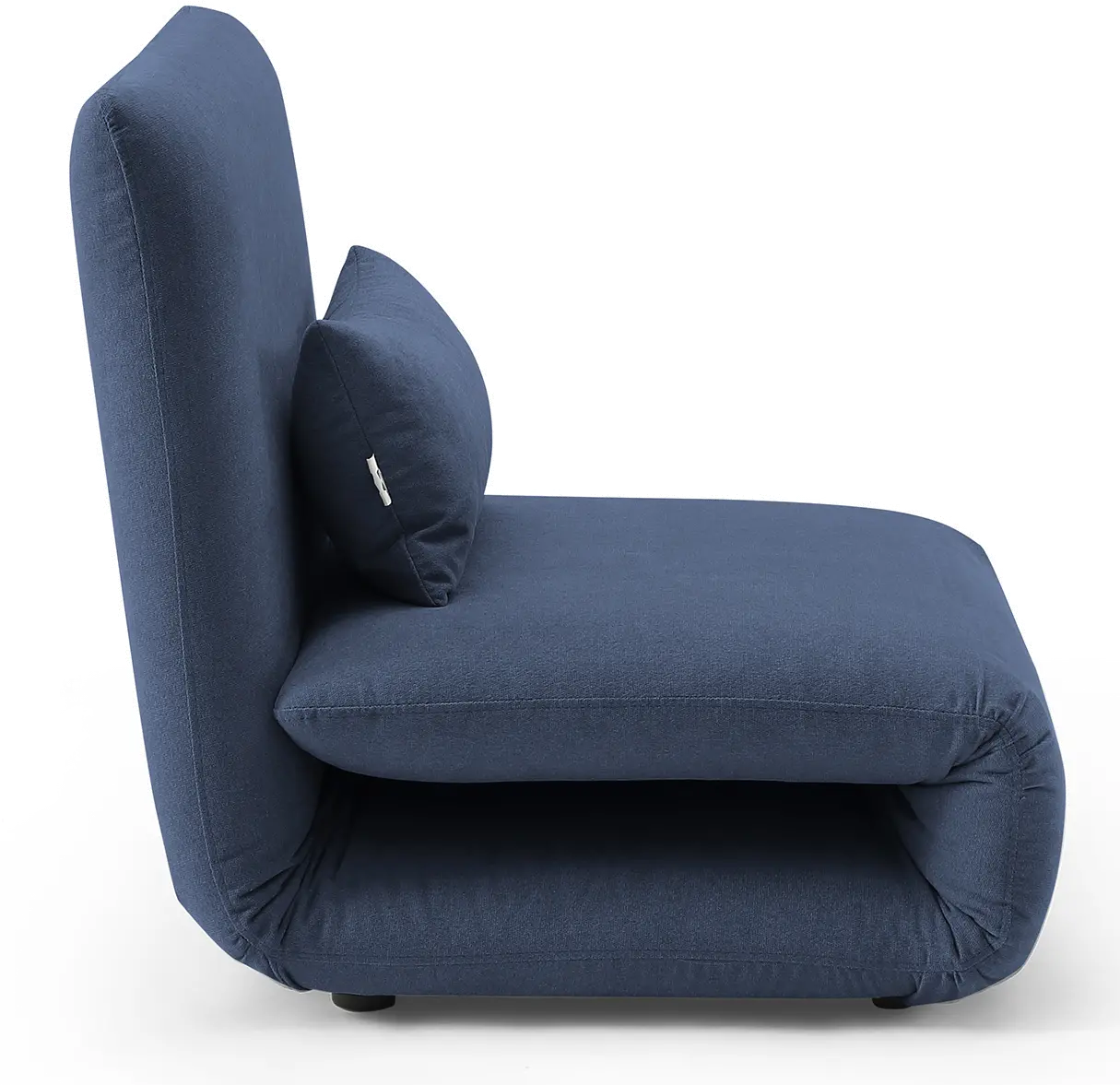 Navy Blue Folding Theater Lounger Chair and Fold Out Bed - Sutton-3