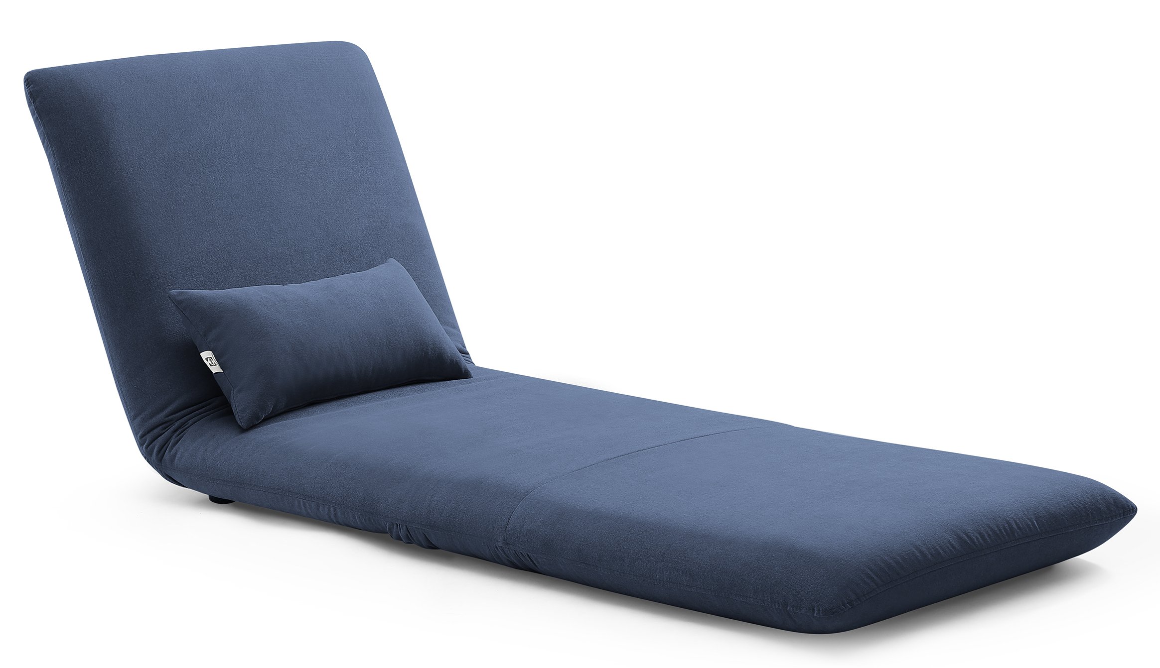 Navy Blue Folding Theater Lounger Chair and Fold Out Bed - Sutton-6