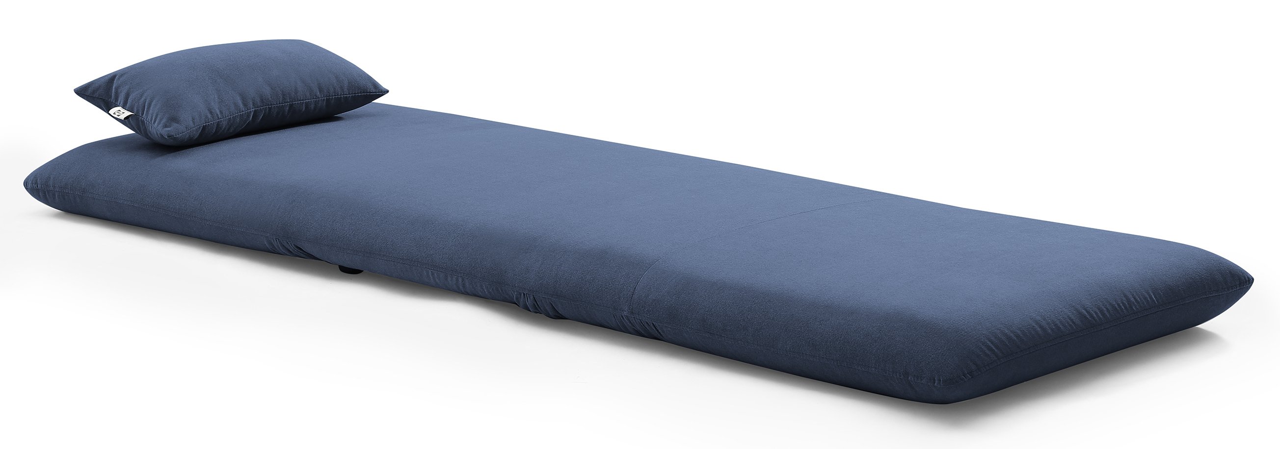 Navy Blue Folding Theater Lounger Chair and Fold Out Bed - Sutton-7