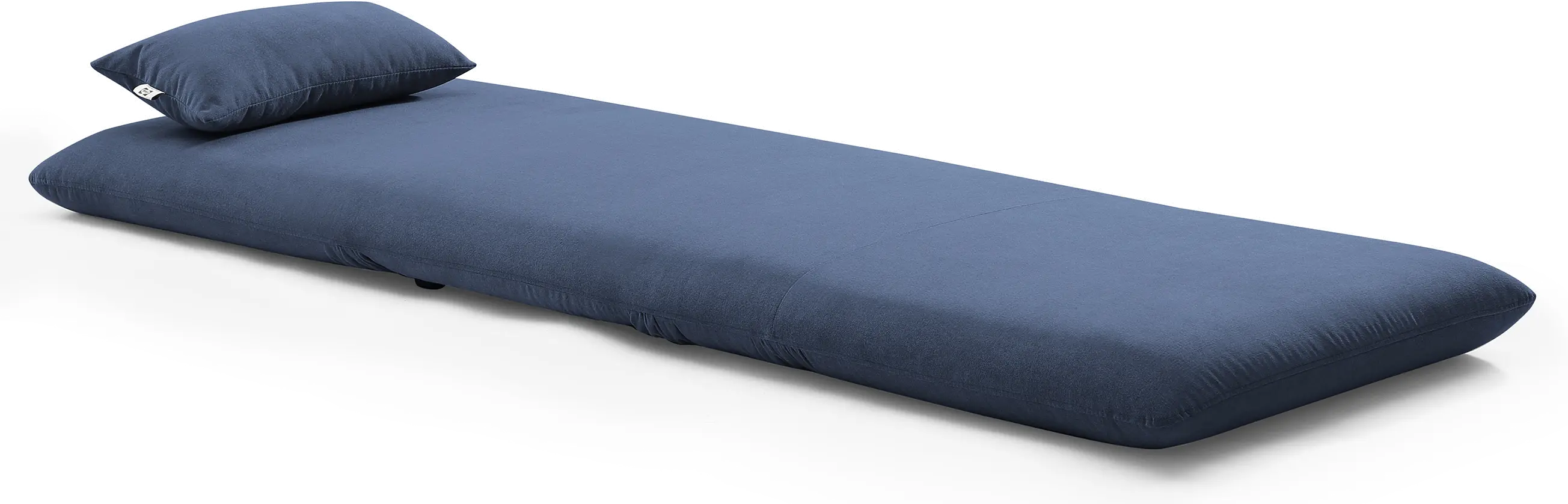 Navy Blue Folding Theater Lounger Chair and Fold Out Bed - Sutton-7