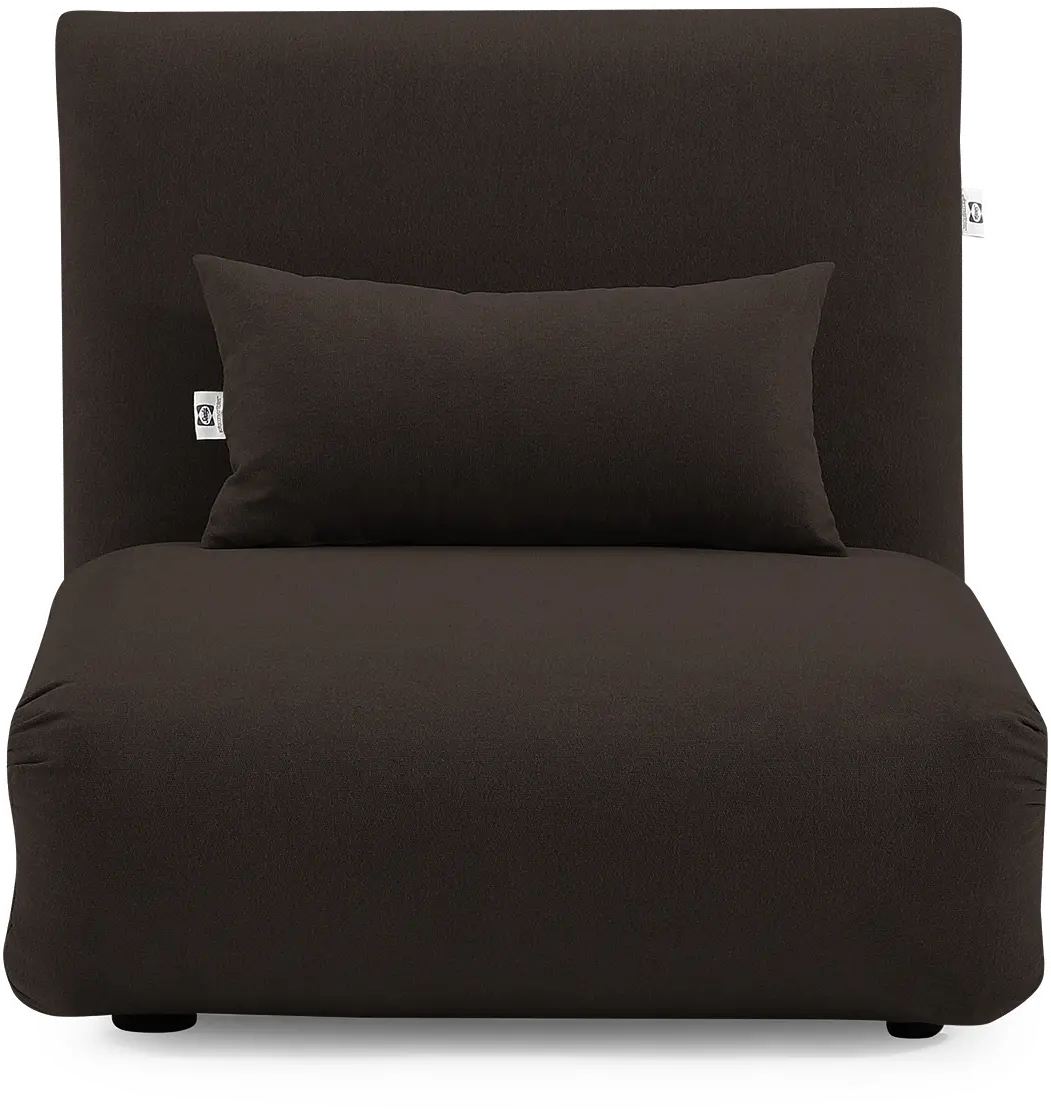 Chocolate Brown Folding Theater Lounger Chair and Fold Out Bed - Sutton-1