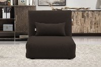 Chocolate Brown Folding Theater Lounger Chair and Fold Out Bed - Sutton-13