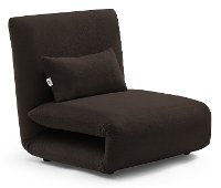 Chocolate Brown Folding Theater Lounger Chair and Fold Out Bed - Sutton-14