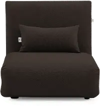 Chocolate Brown Folding Theater Lounger Chair and Fold Out Bed - Sutton