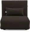 Clearance Chocolate Brown Folding Theater Lounger Chair and Fold Out Bed - Sutton