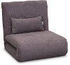 Plum Folding Theater Lounger Chair and Fold Out Bed - Sutton