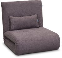 Plum Folding Theater Lounger Chair and Fold Out Bed - Sutton
