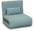 Sutton Teal Folding Lounger Chair and Fold Out Bed
