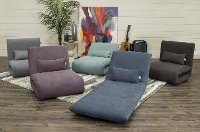 Teal Folding Theater Lounger Chair and Fold Out Bed - Sutton-7