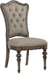 Traditional Brown Upholstered Dining Room Chair - Heath Park