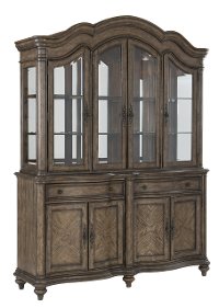 Traditional Brown China Cabinet - Heath Park-2