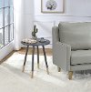 Clearance Gray Round Modern Chairside Table - Heidi