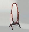 Cherry Traditional Oval Cheval Mirror