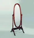 Cherry Traditional Oval Cheval Mirror