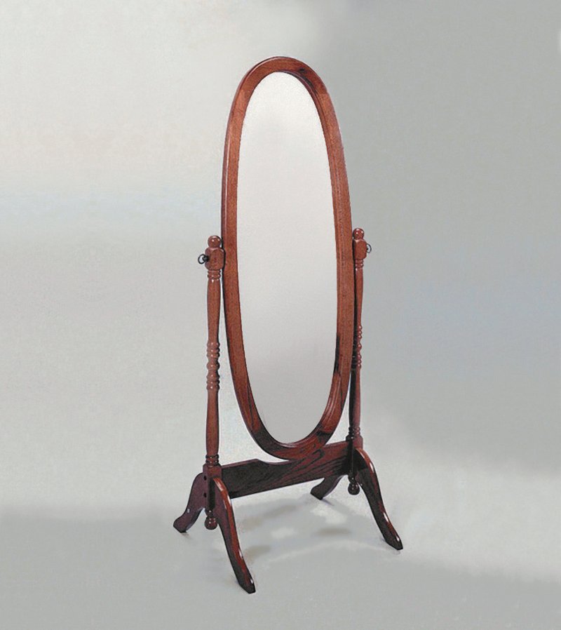 Cherry Traditional Oval Cheval Mirror