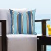 Blue Striped Indoor-Outdoor Throw Pillow