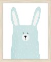 Blue Bunny Framed Canvas Wall Art