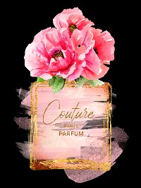 Couture On Glass Wall Art with Gold Leaf Accents