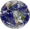 Clearance 40 Inch Diameter 3D Earth Printed on Glass Art