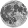 40 Inch Diameter 3D Moon Painted on Glass Wall Art