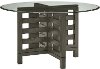 Contemporary Wood and Glass Round Dining Table - Havana