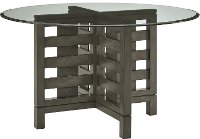 Contemporary Wood and Glass Round Dining Table - Havana