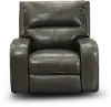 Megan Gray Leather-Match Glider Recliner