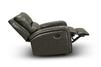 Slate Gray Leather-Match Glider Recliner - Megan-3