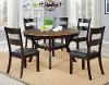 Chocolate Brown Round 7 Piece Dining Set - Jackson