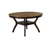 Chocolate Brown Round 7 Piece Dining Set - Jackson-2