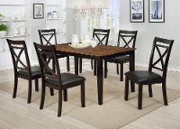 Chocolate Brown 7 Piece Dining Set - Lexi